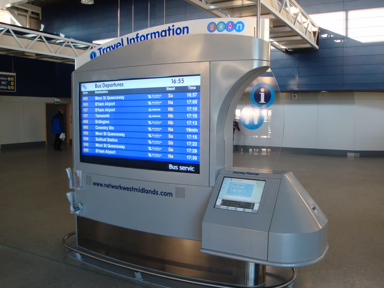 Birmingham Airport Powder coated info pod
